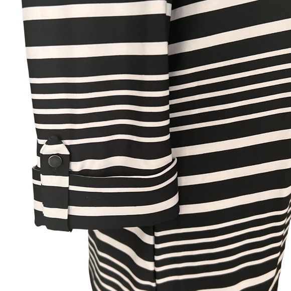 Kim Rogers NWT size Small Black & White Stripe Tunic Top with Spandex Fall - Picture 5 of 14